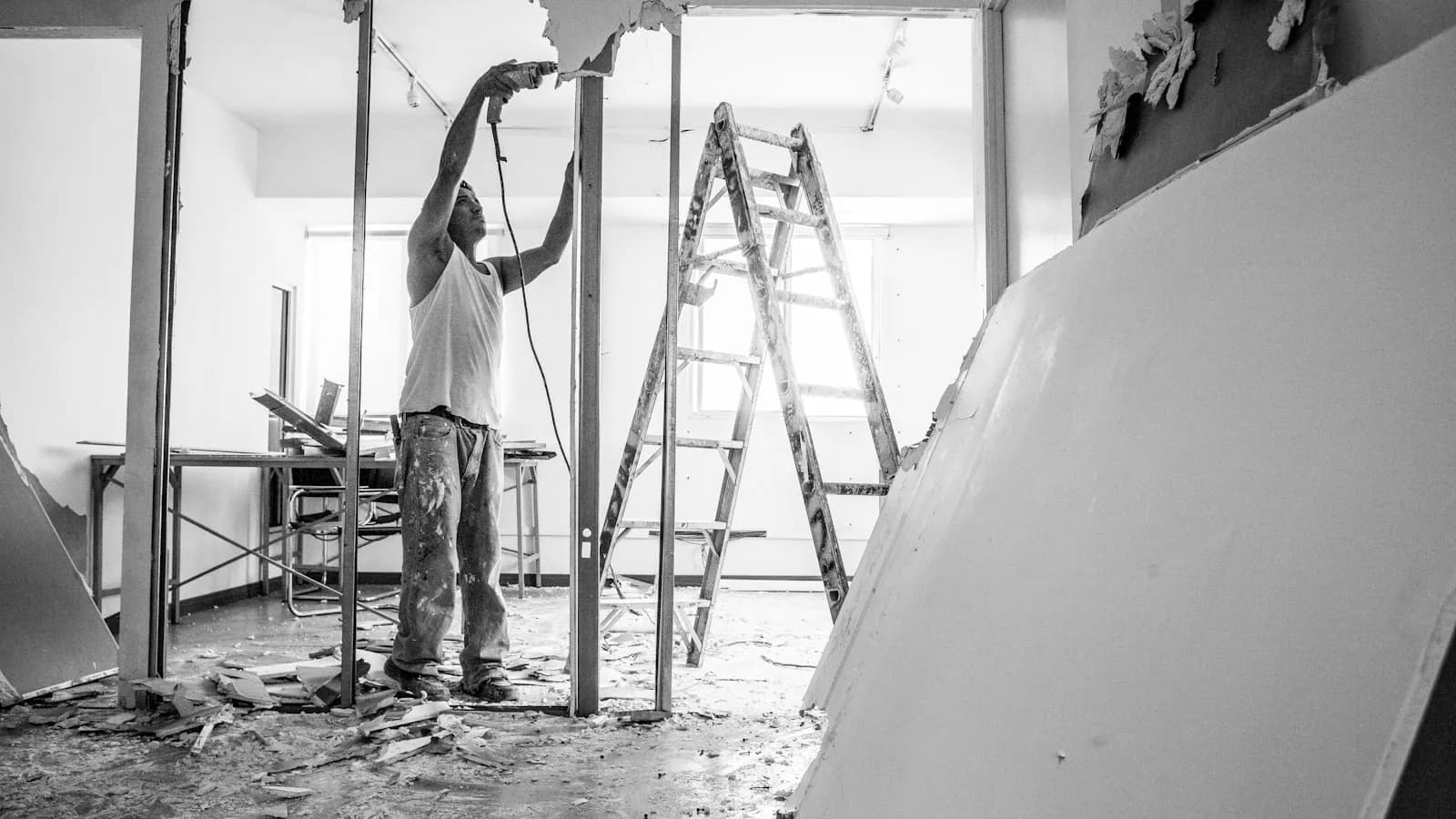 Trabalhador em canteiro de obras
